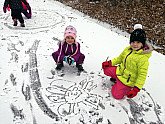 Malování na sněhu